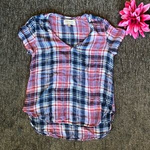 Cloth and Stone Plaid Tshirt